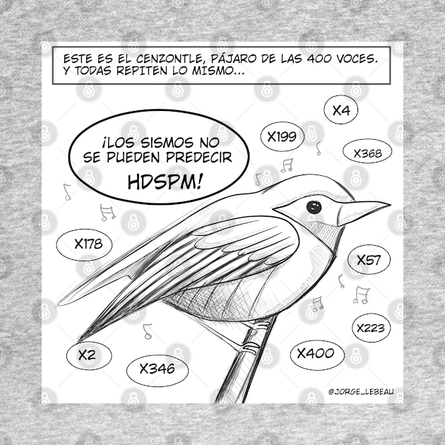 cenzontle the over voiced bird in comic strip by jorge_lebeau